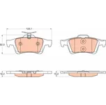 Sada brzdových destiček, kotoučová brzda TRW GDB2033