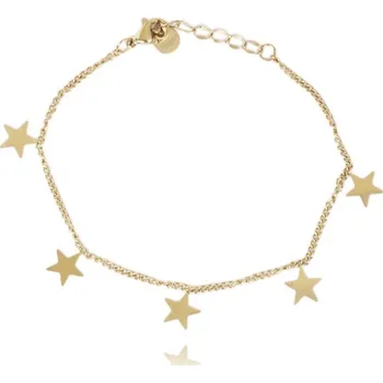 Náramek Flamenco Mystique Náramek z chirurgické oceli 14k pozlacený, světle zlatá barva, velikost 17+3 cm