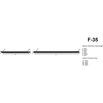 Lišta karosérie Boční lišty na dveře Škoda Fabia III 2014-2021 F35 | Rider