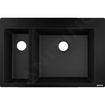 Granitový dřez Hansgrohe Dřezy Vestavný granitový dřez S510-F635, grafitová černá, 43315170