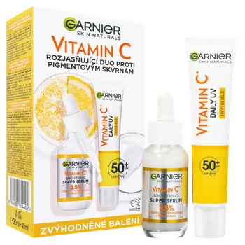 Kosmetická sada Garnier Skin Naturals Vitamin C rozjasňující duo proti pigmentovým skvrnám pleťový fluid + pleťové sérum