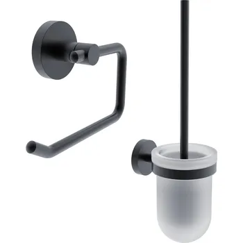 WC štětka WC sada nástěnná - WC štětka a držák toaletního papíru NIMCO UNIX ČERNÁ UNC set-94WN-90 Nimco