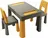 TEGA Baby Multifun sada stoleček + 2 židličky, grafitová/hořčicová