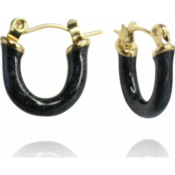 Náušnice Flamenco Mystique Pozlacené náušnice z chirurgické oceli 14 karátů, rozměry 0.8 x 0.7 cm