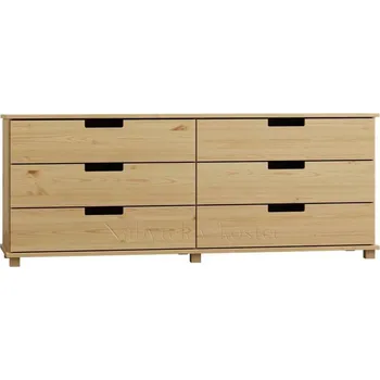 Kancelářská sestava Komoda z masivu FELIX 180x80 cm Barevné provedení: Přírodní - hl. 42 cm