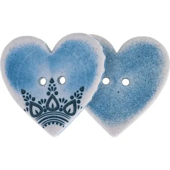 Knoflík Bellatex Knoflík sada 3 ks 35x30 mm modrá