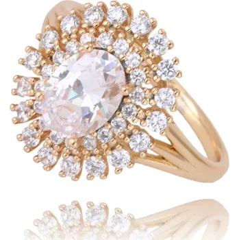 Prsten Flamenco Mystique Pozlacený prsten z chirurgické oceli PST761, velikost prstenu: US7 EU14 Velikost prstenu: US7 EU14