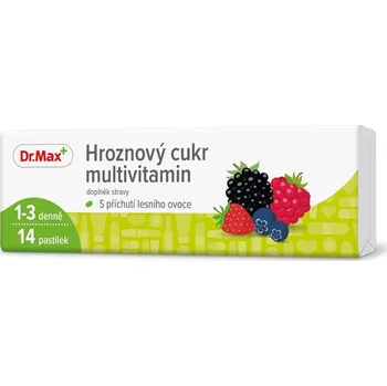 Cukr Dr. Max Hroznový cukr Multivitamín 14 pastilek