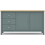 Komoda šedozelená z borovicového dřeva 150x80x40 cm Misti – Marckeric ID_1551748