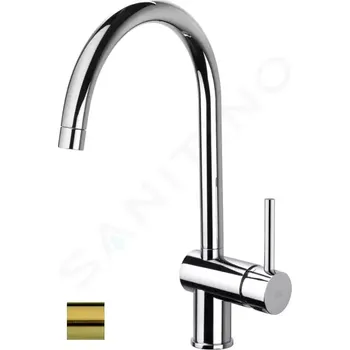 Vodovodní baterie Paffoni Light Dřezová baterie, kartáčovaná zlatá, LIG280HGSP