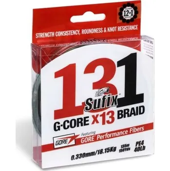 Sufix Pletená Šňůra 131 G-CORE 150 m/0,148 mm/8.1 kg málo viditelná zelená