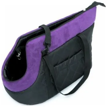 Hobbydog R1 taška černá s fialovým šátkem (nubuk)