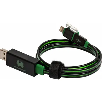 Datový kabel Realpower USB-A - microUSB USB kabel 0,75 m Zelený (185962)