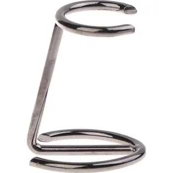 Příslušenství k holicímu strojku Elegantní stojánek na holící štětku z nerezové oceli - Černá