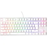 Genesis tichá herní klávesnice THOR 303/TKL/RGB/Outemu Peach Silent/Drátová USB/US layout/Bílá