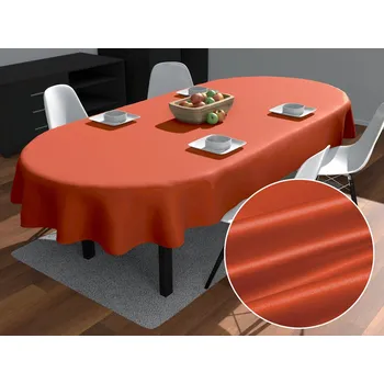 ubrus Saténový oválný ubrus polyesterový Satén LUX-045 Cihlově červený 50x100 cm