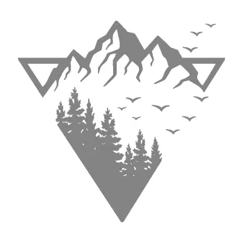 Samolepící dekorace SAMOLEPKA Krajina hory 042 pravá magický trojúhelník (17 - šedá) NA AUTO, NÁLEPKA, FÓLIE, POLEP, TUNING, VLASTNÍ TEXT, TISK, AUTOSAMOLEPKY.cz, POLEPY, OBRÁZEK, LOGO, SAMOLEPKY