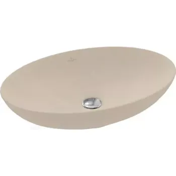 Umyvadlo Villeroy & Boch Loop&Friends Umyvadlo na desku, 56x38 cm, s přepadem, CeramicPlus, Almond, 4A4700AM