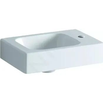 Umyvadlo Geberit iCon Umývátko bez přepadu s otvorem vpravo, 38x28 cm, s KeraTect, bílá, 124736600