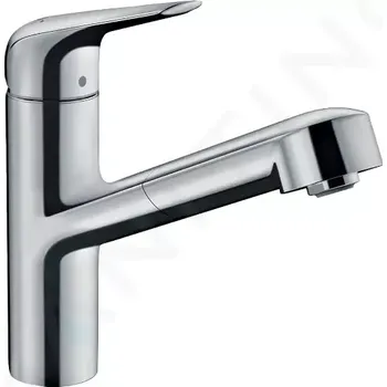 Vodovodní baterie Hansgrohe Focus M42 Dřezová baterie M427-H150 ECO, s výsuvnou koncovkou, EcoSmart, chrom, 71865000