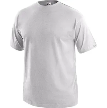 Pánské tričko CXS Tričko DANIEL, krátký rukáv, světle šedý melír, vel. 3XL