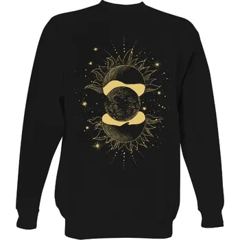 Pánská mikina Mikina bez kapuce Unisex s potiskem BOHO země středem vesmíru pánské