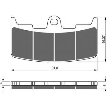 Brzdová destička Brzdové destičky GOLDFREN 270 AD