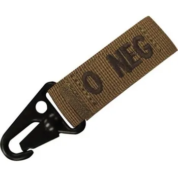 Módní doplněk Klíčenka s krevní skupinou AB NEG - písková, Condor