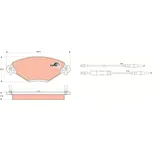 Sada brzdových destiček, kotoučová brzda TRW GDB1448