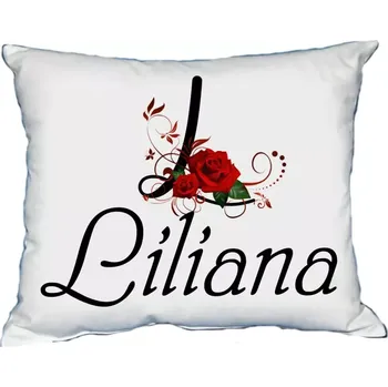 Dekorativní polštářek Polštář s dámským jménem LILIANA Vínový (polštářek dámské jméno )