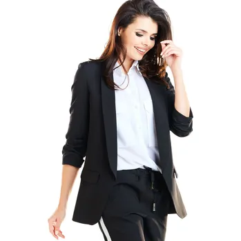 Dámské sako Volné sako bez zapínání A267 Barva: Černá, Velikost: M