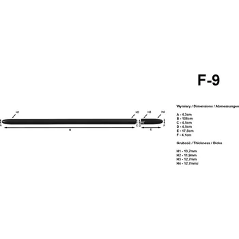 Lišta karosérie Boční lišty na dveře Fiat 600 2005-2010 F9 | Rider