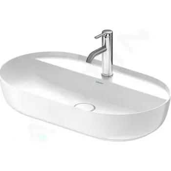 Umyvadlo Duravit Luv Umyvadlo na desku, 70x40 cm, bez přepadu, s otvorem pro baterii, WonderGliss, bílá/matná bílá, 03807026001