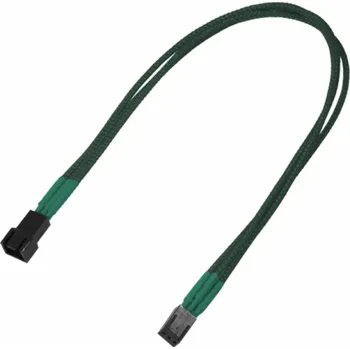 Audio kabel Nanoxia 3-pin - 3-pin, 0,3 m, tmavě zelená (900500017)
