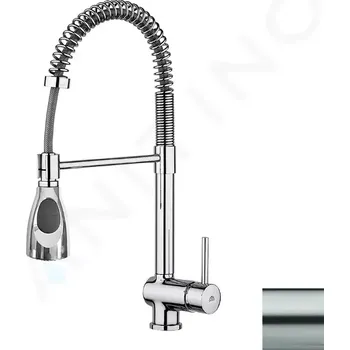 Vodovodní baterie Paffoni Stick Dřezová baterie s flexibilním ramenem, nerez, SK177ST