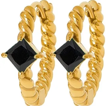 Náušnice Flamenco Mystique Elegantní Náušnice z 14karátově Pozlacené Chirurgické Oceli, Světle Zlatá Barva, Střední Velikost 2cm