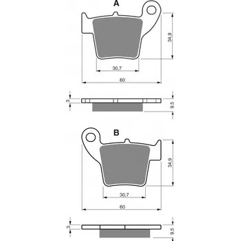 Brzdová destička Brzdové destičky GOLDFREN 176 S3