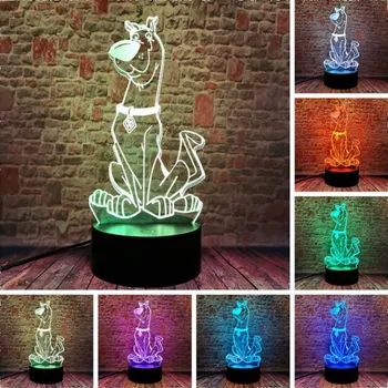 Lampička 3D LED Lampička Scooby Doo