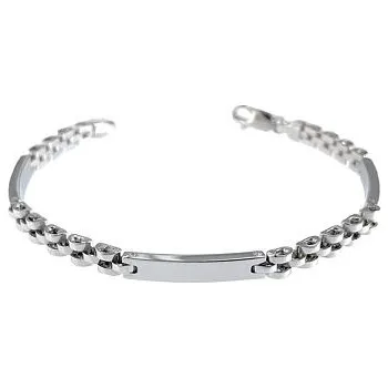 Náramek Stříbrný pánský náramek 3 destičky délka náramku 21cm