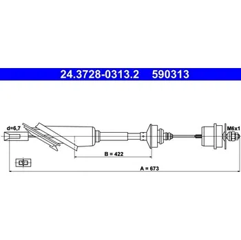 Spojka Tažné lanko, ovládání spojky ATE 24.3728-0313.2