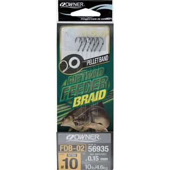 Rybářský háček návazec Owner FDB-02,háček č.6,šňůrka 0.18mm(6ks)