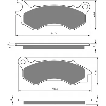 Brzdová destička Brzdové destičky GOLDFREN 299 AD