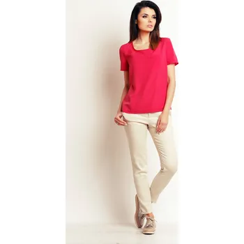 Dámská halenka Halenka s krátkým rukávem M100 Barva: Růžová, Velikost: S