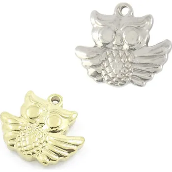 Materiál na výrobu šperku Přívěsek Sova 14mm - 1Ks+ - Nerez RL