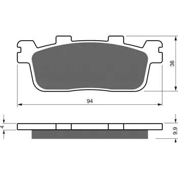 Brzdová destička Brzdové destičky GOLDFREN 355 AD