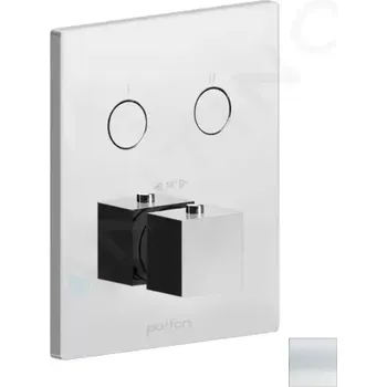 Vodovodní baterie Paffoni Compact Box Termostatická baterie pod omítku, pro 2 spotřebiče, matná bílá, CPT518BO