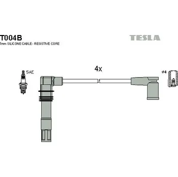 Zapalovací kabel Sada kabelů pro zapalování TESLA T004B