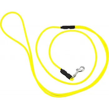 Vodítko pro psa MZ - potřeby pro lovecké psy Biothane kulaté vypouštěcí vodítko kolem těla 6 mm Žluté