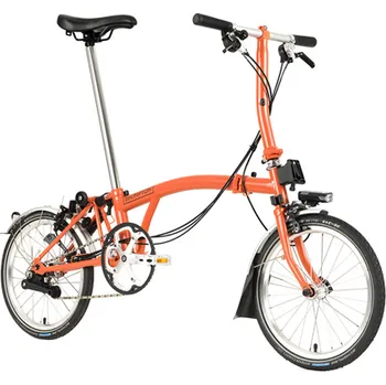 Skládací kolo Skládací kolo Brompton C Line jednobarevné, Fire Coral typ řídítek S