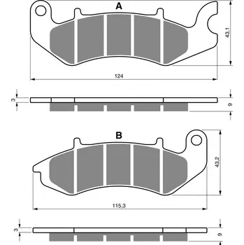 Autodíl Brzdové destičky GOLDFREN 393 S3